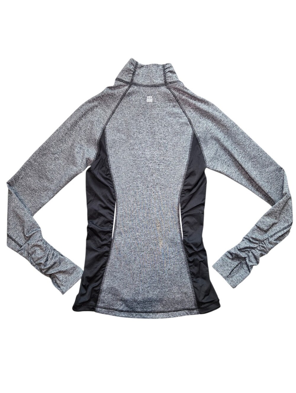 Victoria's Secret Heather Gray Full-Zip Jacket with Black Panels - Picture 5 of 10